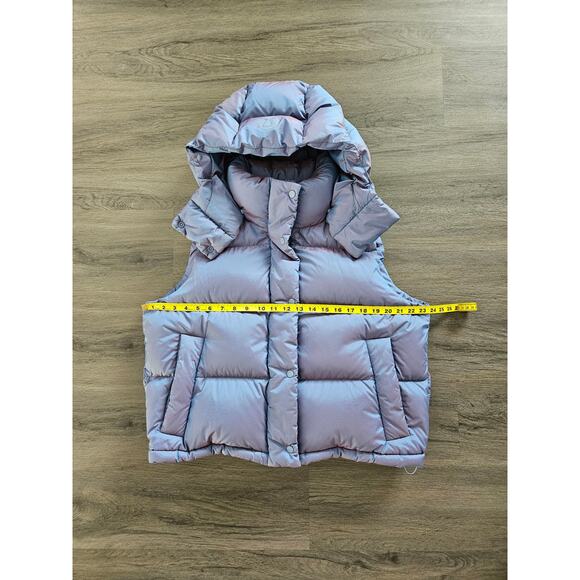 lululemon athletica Heathered Wild Indigo Wunder Puff Cropped Vest Size 10 - Picture 14 of 16